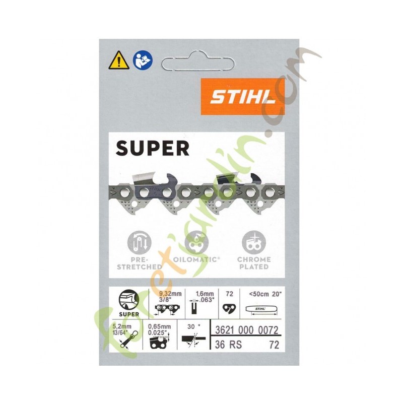 Chaine 50 cm pour tronçonneuse Stihl 3621-000-0072