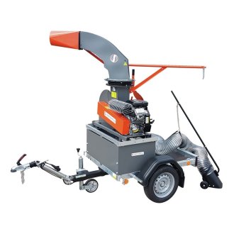 Aspirateur de feuilles sur remorque ariege